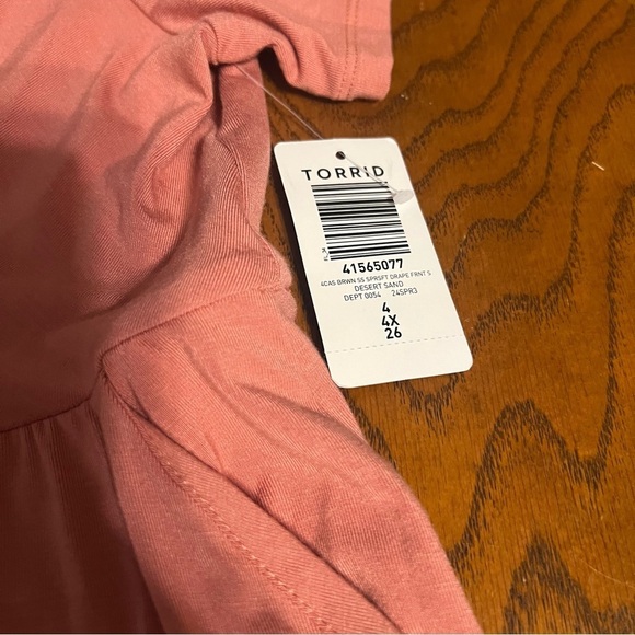 NEW Torrid At The Knee Super Soft Drape Front Skater Dress in Desert Sand Sz 4X - Picture 9 of 16